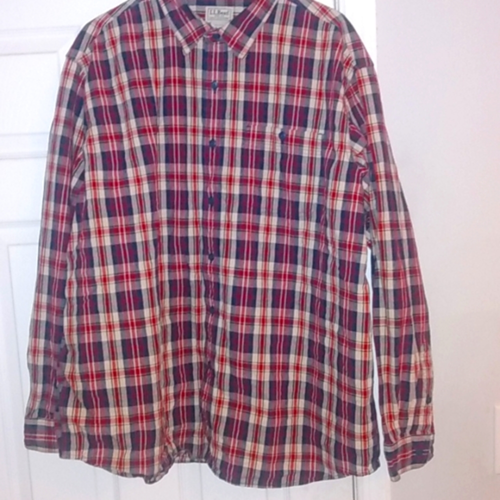 Ll bean heavy duty plaid flannel shirt